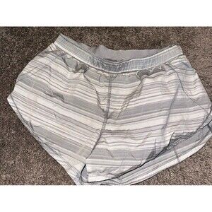 Lululemon grey striped shorts